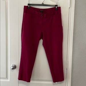 41 Hawthorn raspberry cropped pants